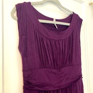 New ModCloth Gilli XL Dress Sleeveless Purple Ruched Waist